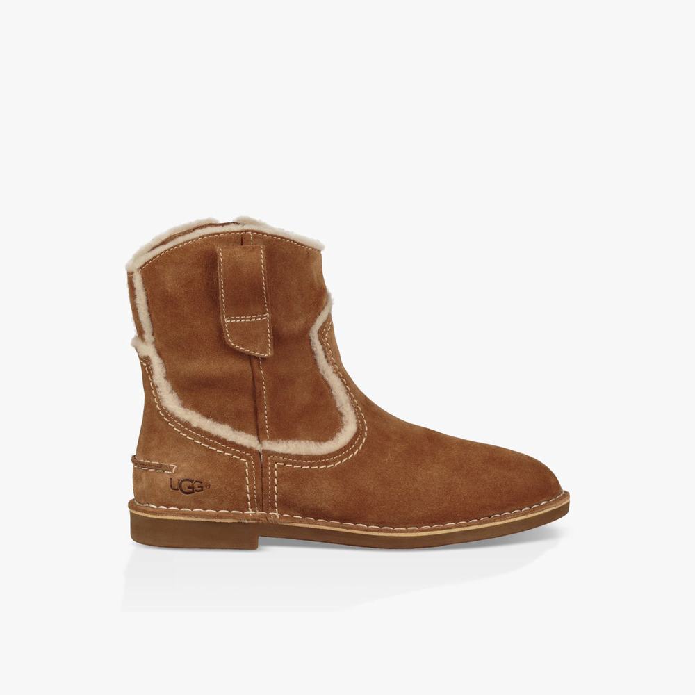 Bottine UGG Catica Femme Marron Soldes 407XUNHO